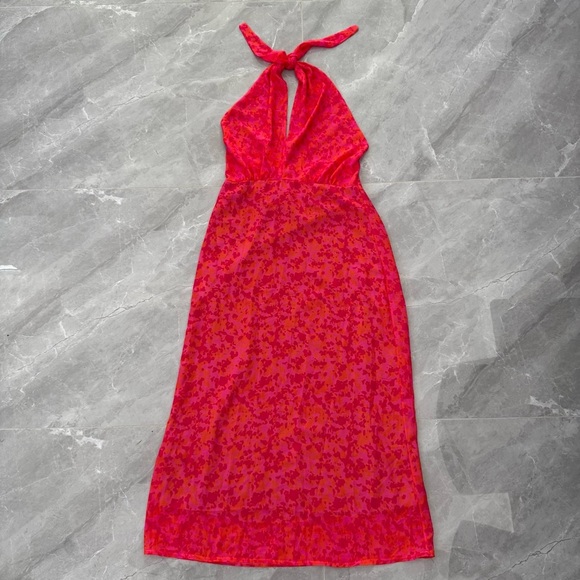 Women’s All I Want Summer Chiffon Multi-Position Neckline Floral Dress Small - Picture 5 of 16